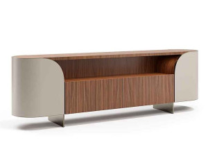 Кожаный шкаф с ящиками