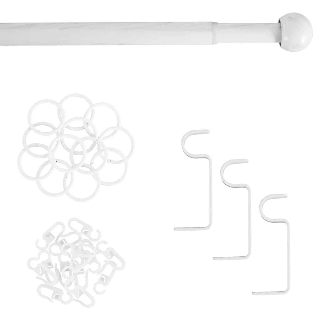 Карниз однорядный раздвижной d19/16 мм шар 160-320 см цвет прованс ORBIS STLM-2186753 - Вид №1