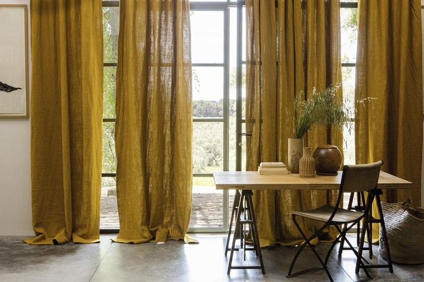 Élitis Однотонная моющаяся льняная ткань sun-id-1454966 - Вид №4