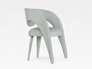 Кожаный мягкий стул с подлокотниками