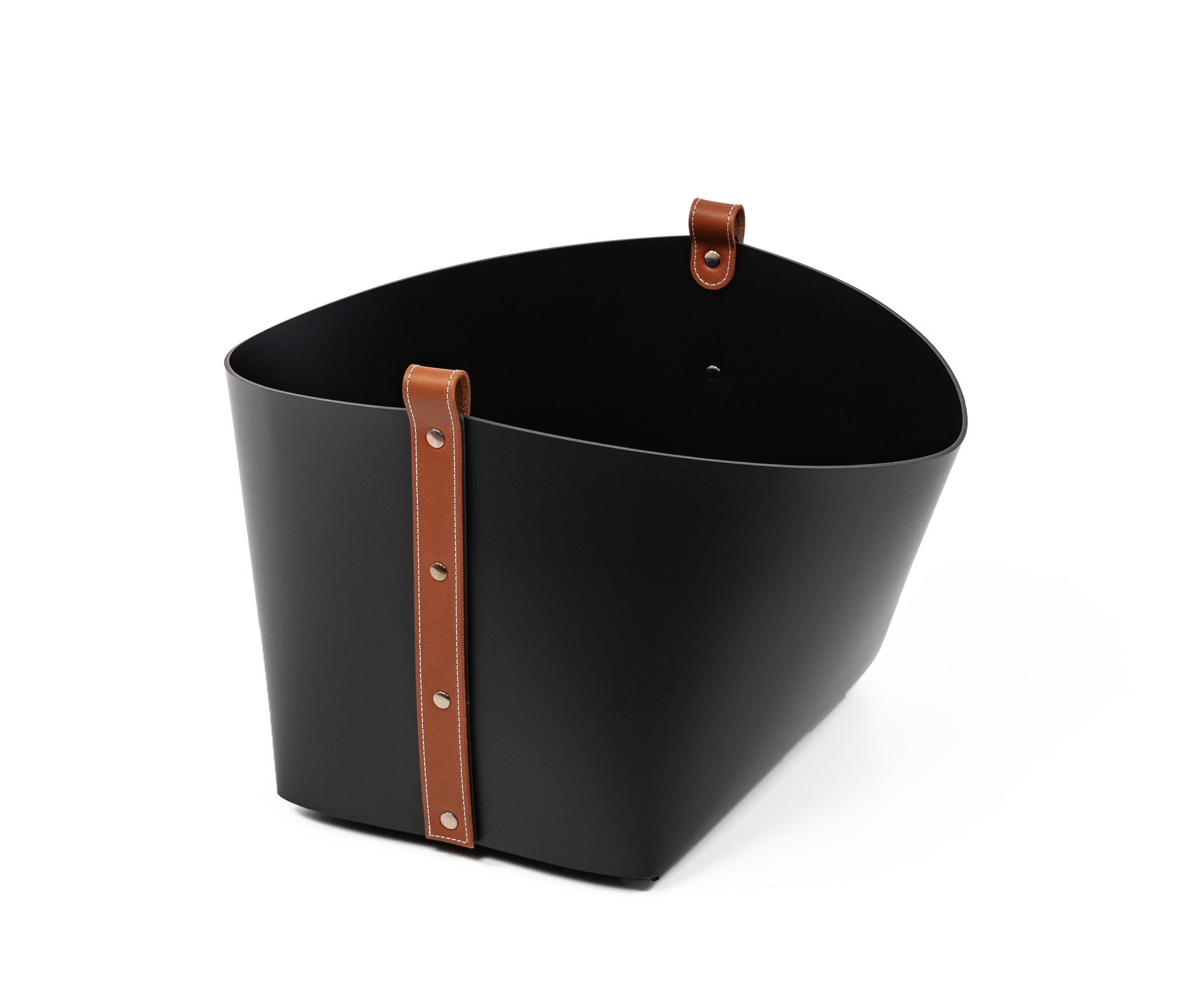 Маленькая корзина Ovo - 40X40XH29 см / регенерированная кожа_крем Pinetti 70.0180.082.027 - Вид №3