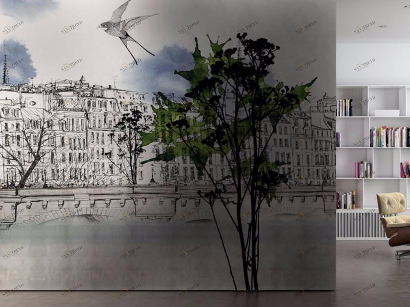 GLAMORA Моющиеся виниловые обои с пейзажами Vagabond sun-id-1437869