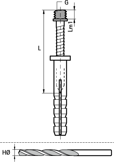 6373850 BIS Забивной дюбель монтаж к стене или перекрытию walraven  - Вид №1