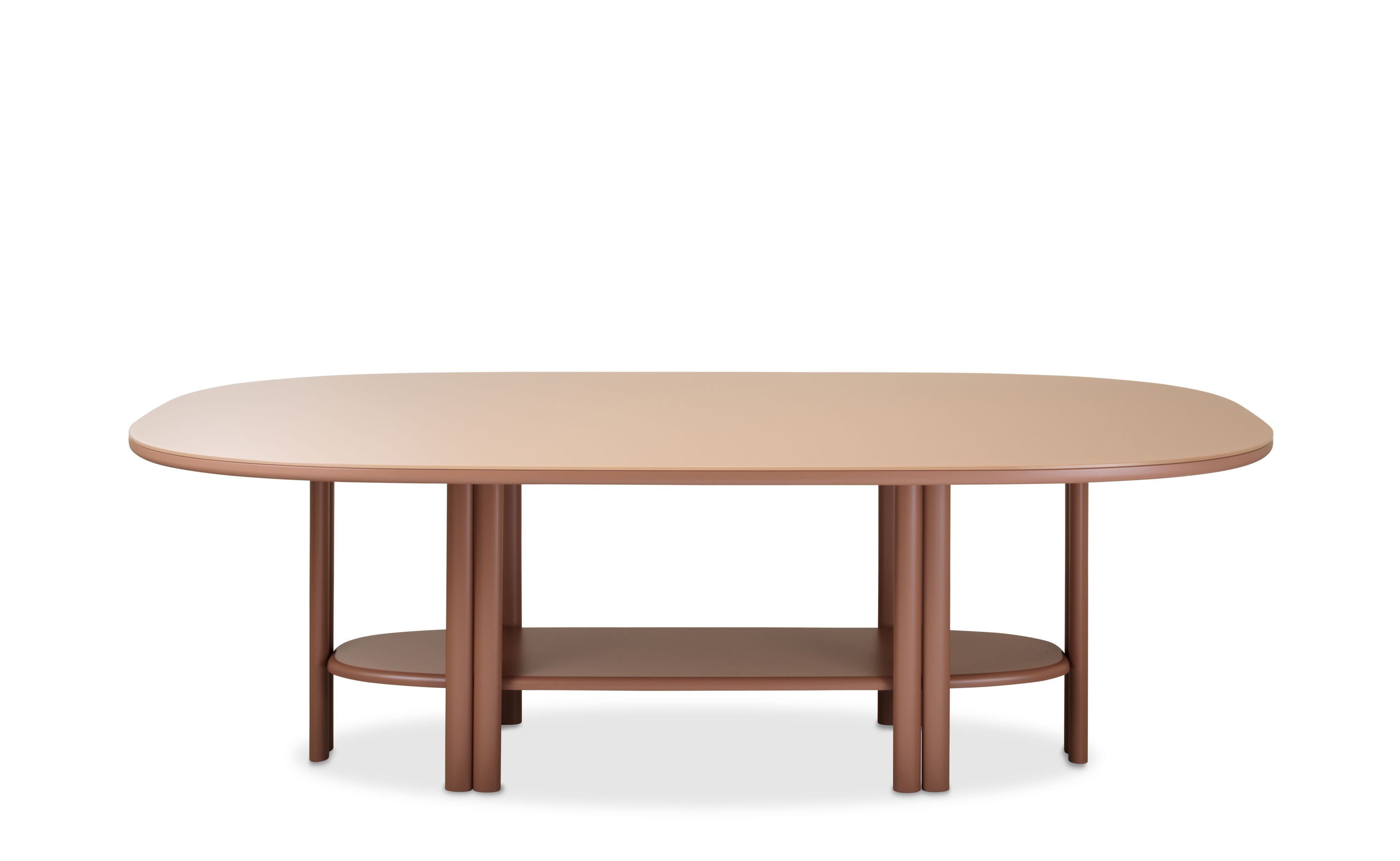 Овальный стол со стальными ножками и столешницей из МДФ Saba Italia Anam ARCH-00144608 - Вид №1