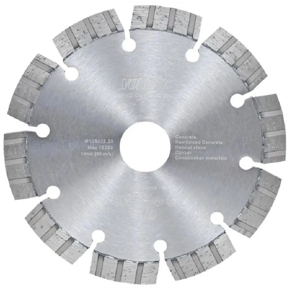 Диск алмазный по бетону Voll LaserTurbo V сегментный 125x22.23x3 мм STLM-2145042