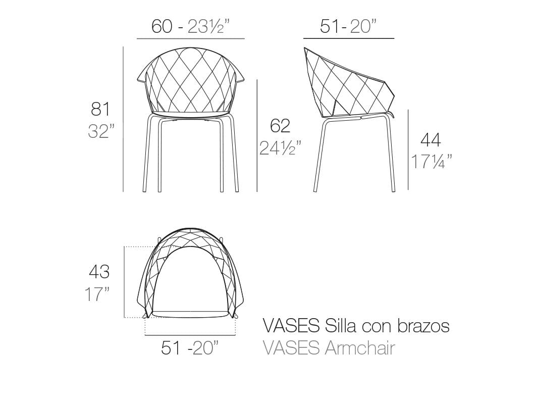 Пластиковый садовый стул Vondom Vases ARCH-00148437 - Вид №8