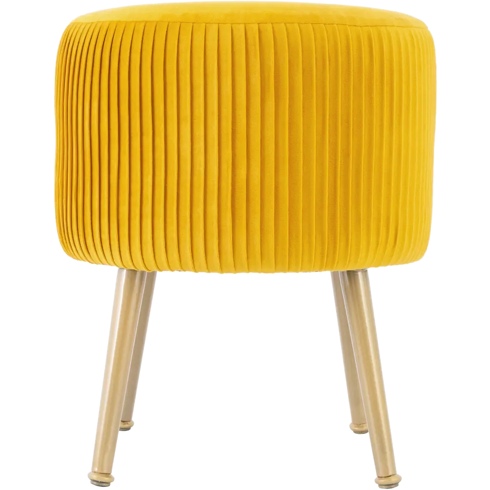 Табурет круглый мягкий Atmosphera 166595E ø35 h42 см, цвет желтый STLM-2156078 - Вид №1