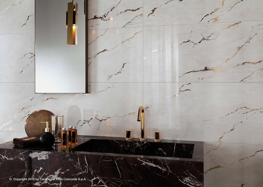 Atlas Concorde Белая плитка для стен с эффектом мрамора Marvel edge sun-id-1389286 - Вид №52