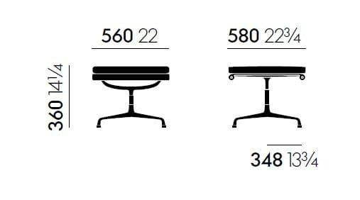 Кожаная спицевая подставка для ног VITRA Eames Soft Pad Group ARCH-00089849 - Вид №2