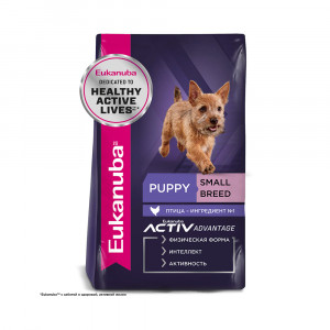 ПР0055341 Корм для щенков для мелких пород,птица сух.10кг Eukanuba