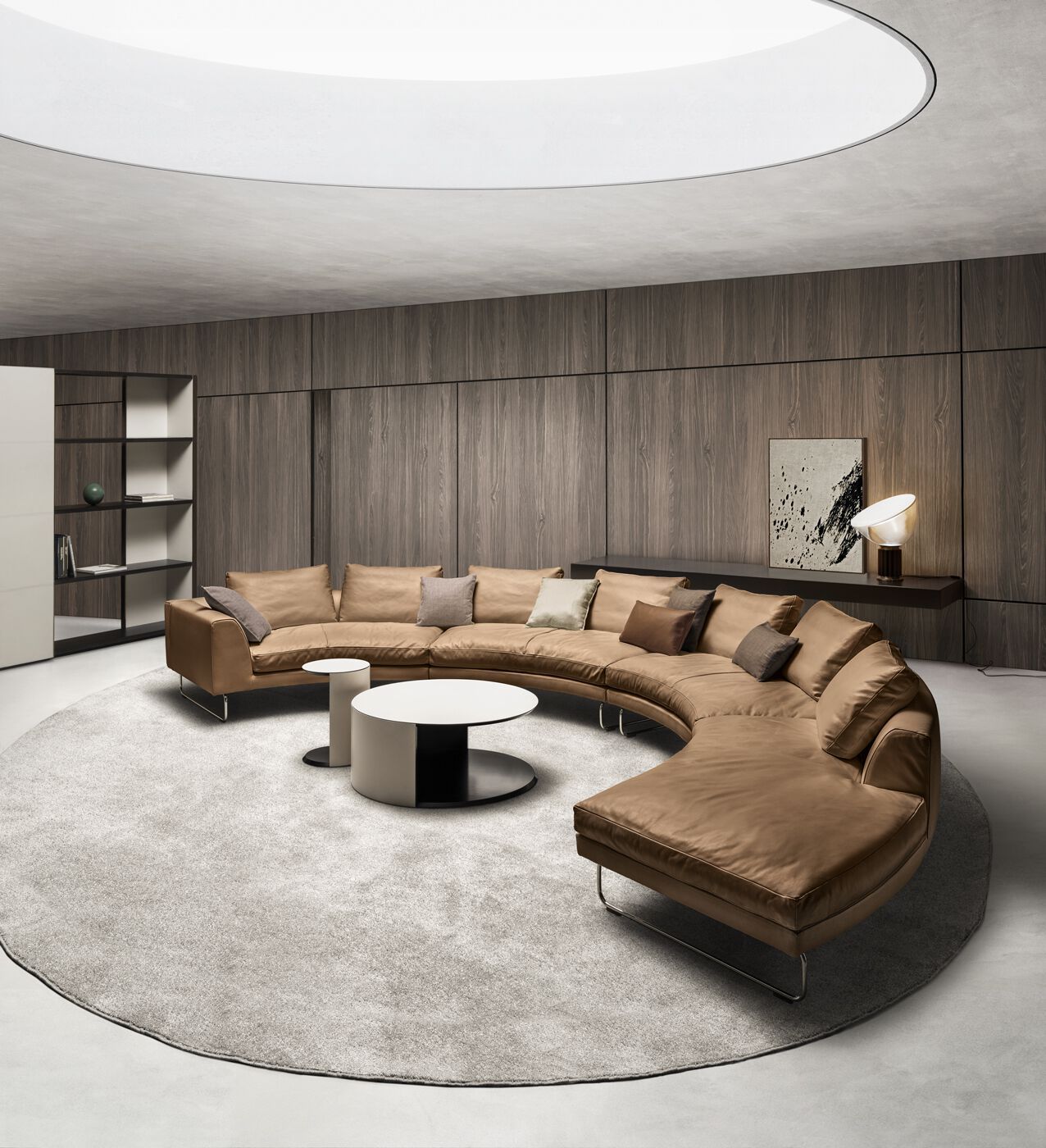 Кожаный модульный изогнутый диван i 4 Mariani Look ARCH-00016554 - Вид №3