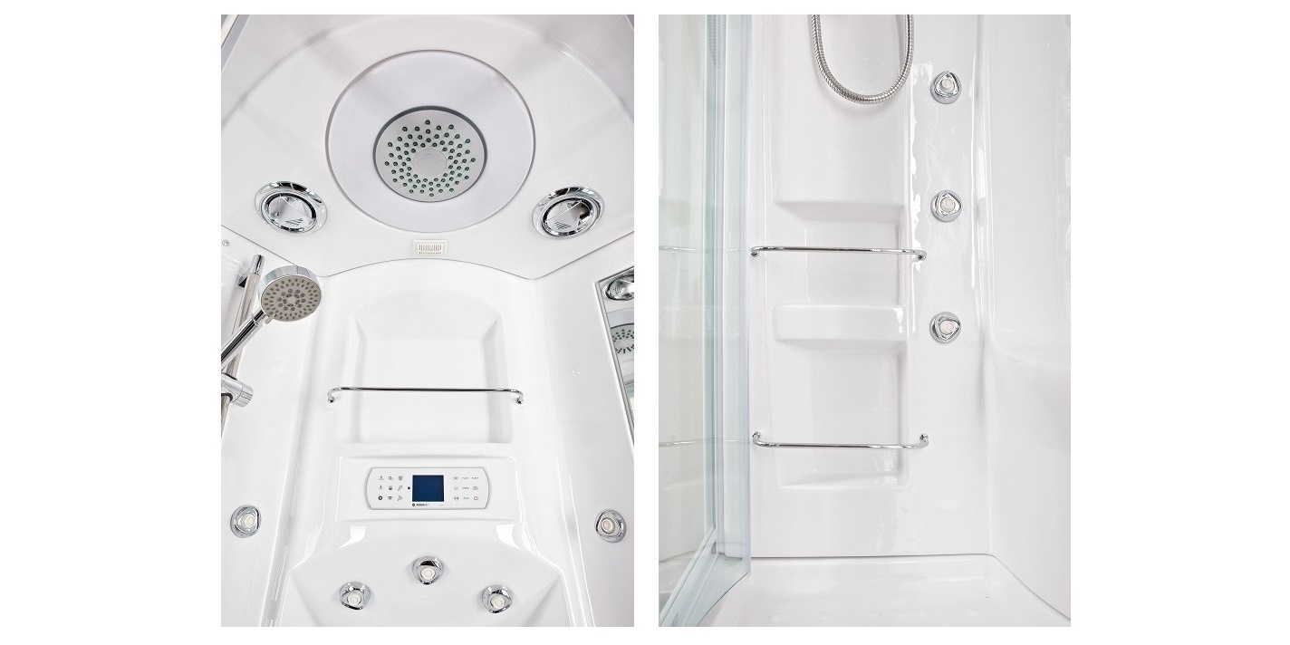 Душевая кабина Aquanet Fiji 95x95 с паром, прозрачное стекло 172258 - Вид №2