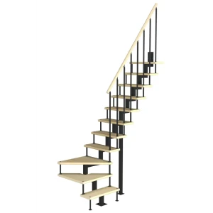 Модульная лестница поворотная 90° Лесенка стальная Квадро