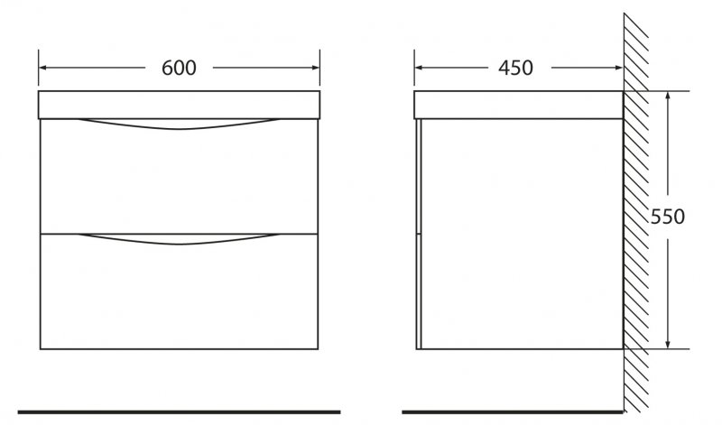 Мебель для ванной BelBagno MARINO-600-2C-SO-BL-P  - Вид №2