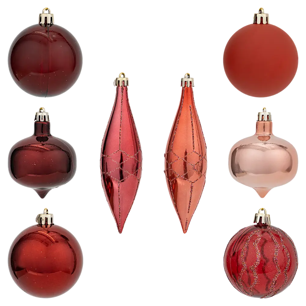 Набор елочных шаров KREAFORTA с блестками, 26 шт, розовый 89420571 STLM-1584303 - Вид №3