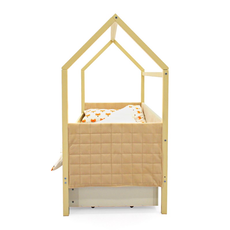 Детская кровать-домик мягкая бежевая Svogen БЕЛЬМАРКО  00-3873177 Бежевый Santreyd  - Вид №6