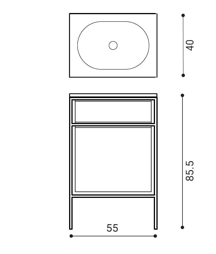 Умывальник с ящиками Ex.T рамка ARCH-00103474 - Вид №7