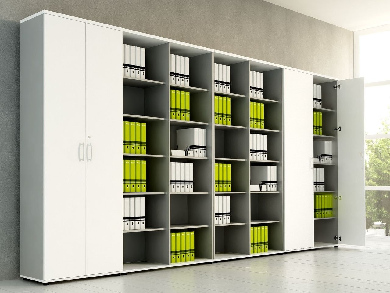 Отдельно стоящий офисный книжный шкаф MDD стандарт ARCH-00123390 - Вид №1