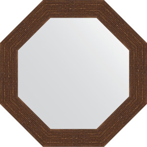BY 3999 Зеркало в багетной раме - мозаика античная медь 70 mm EVOFORM Octagon