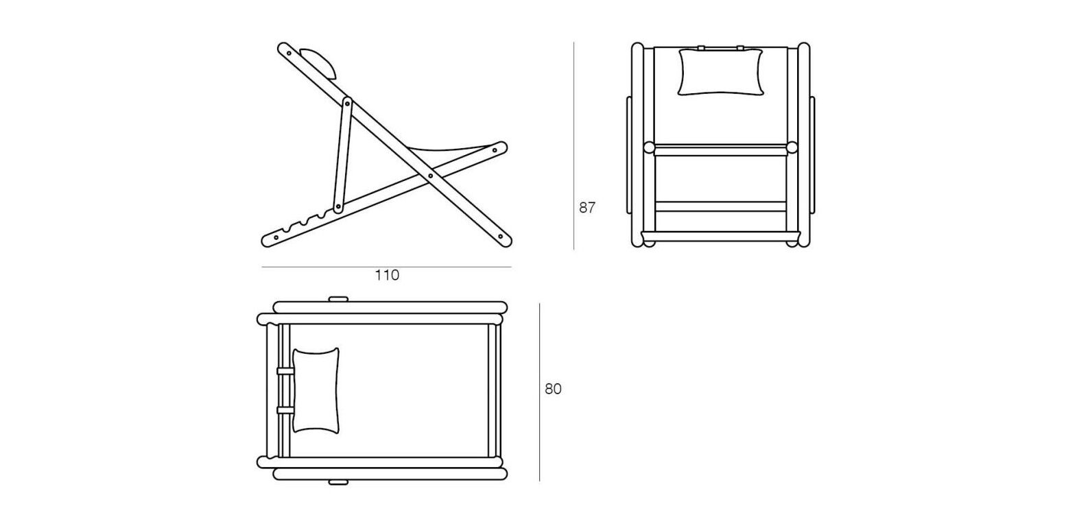 Кресло для отдыха из тикового дерева Il Giardino di Legno Lignes ARCH-00080000 - Вид №2