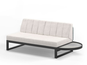 2-местный модульный тканевый диван с журнальной стойкой