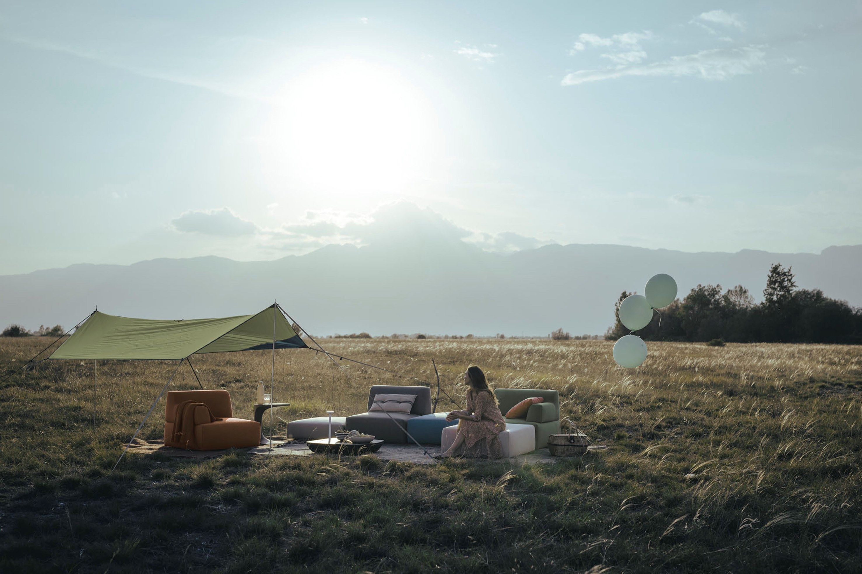 Угловой садовый диван из ткани Kristalia Palchetto ARCH-00003760 - Вид №2