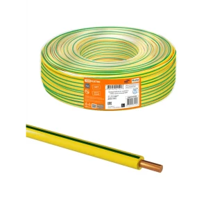 91591381 Провод Tdm electric ПуВнг(А)-LS 1x4.0 100 м цвет желто-зеленый ГОСТ STLM-1107493