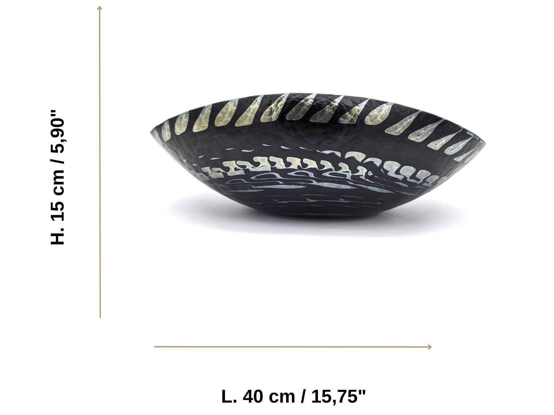 Черные центральные элементы из муранского стекла YourMurano Shell ARCH-00020430 - Вид №6