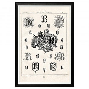 21080902 Арт-постер «Монограмма 5» Object Desire Азбука мечты