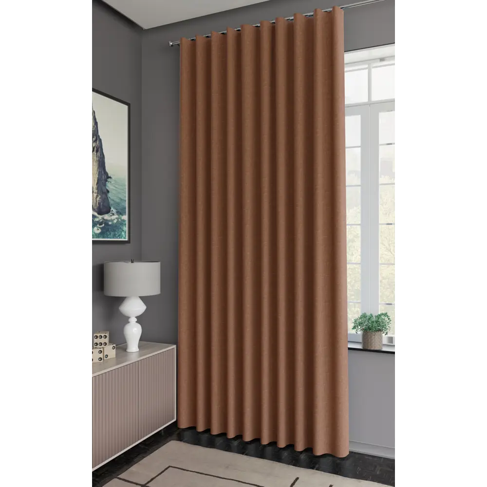 Штора Kreaforta Looks терракот 200×260 см со скрытыми петлями 89409081 STLM-1579601