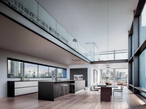 GD Arredamenti Угловая кухня с островом Space