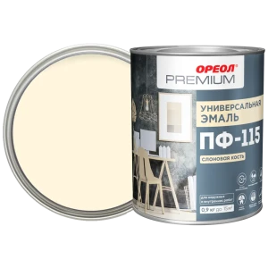Эмаль Ореол Premium ПФ-115 глянцевая цвет слоновая кость 0.9 кг 82210113 STLM-2153859