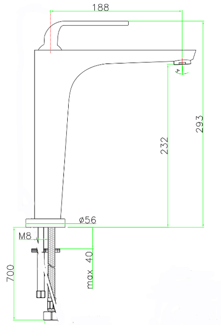 87CR5518 Смеситель для раковины Fiore Koko - Вид №2
