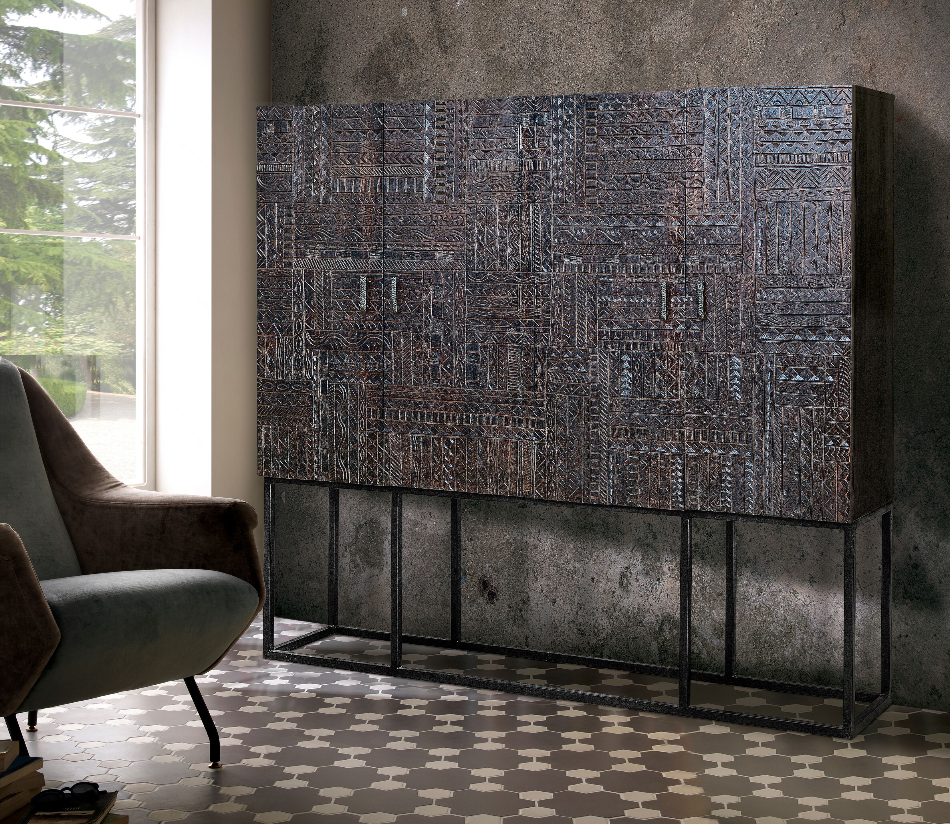 Сервант из манго с распашными дверцами Giner y Colomer Jeroglifico ARCH-00050019 - Вид №2