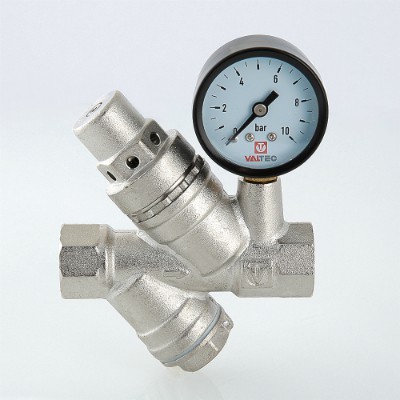 VT.082.N.05 Редуктор давления с фильтром и манометром Valtec 3/4"  - Вид №10