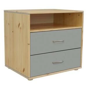 Комод Flexa Classiс storage с 2 выдвижными ящиками и 1 полкой, лакированный/серый