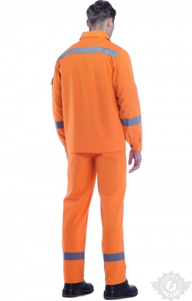 65932 Костюм "Дорожник Флюр" с СВП  Летняя спецодежда  размер 56-58/170-176  - Вид №14