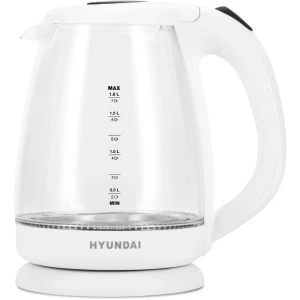 Электрический чайник Hyundai HYK-G2001 1.8 л стекло цвет белый