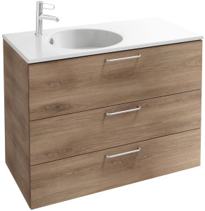 EB2534-R5-M90 Тумба под столешницу 100 см, 3 ящика, хромированная ручка JACOB DELAFON ODÉON RIVE GAUCHE