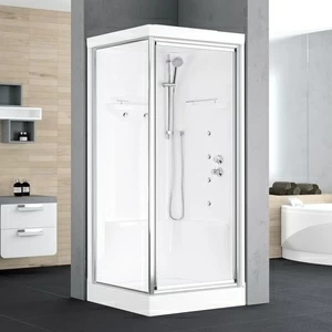 Novellini. Душевая кабина 90x90 см GF HYDROMASSAGE с крышей ALBA