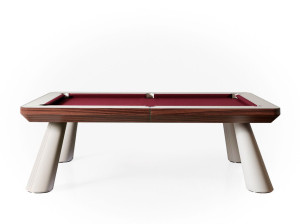 Прямоугольный бильярдный стол из кожи и розового дерева
