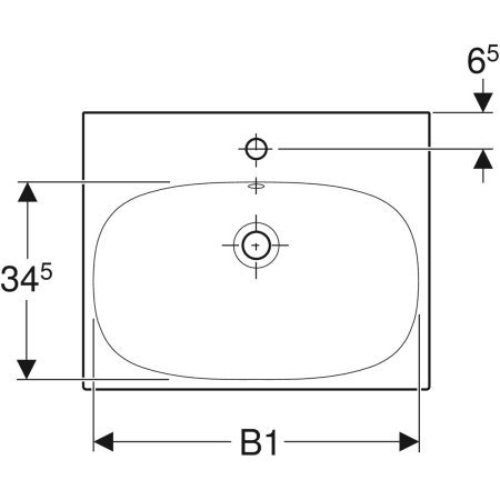 500.620.01.2 Раковина Geberit Acanto Geberit  - Вид №2