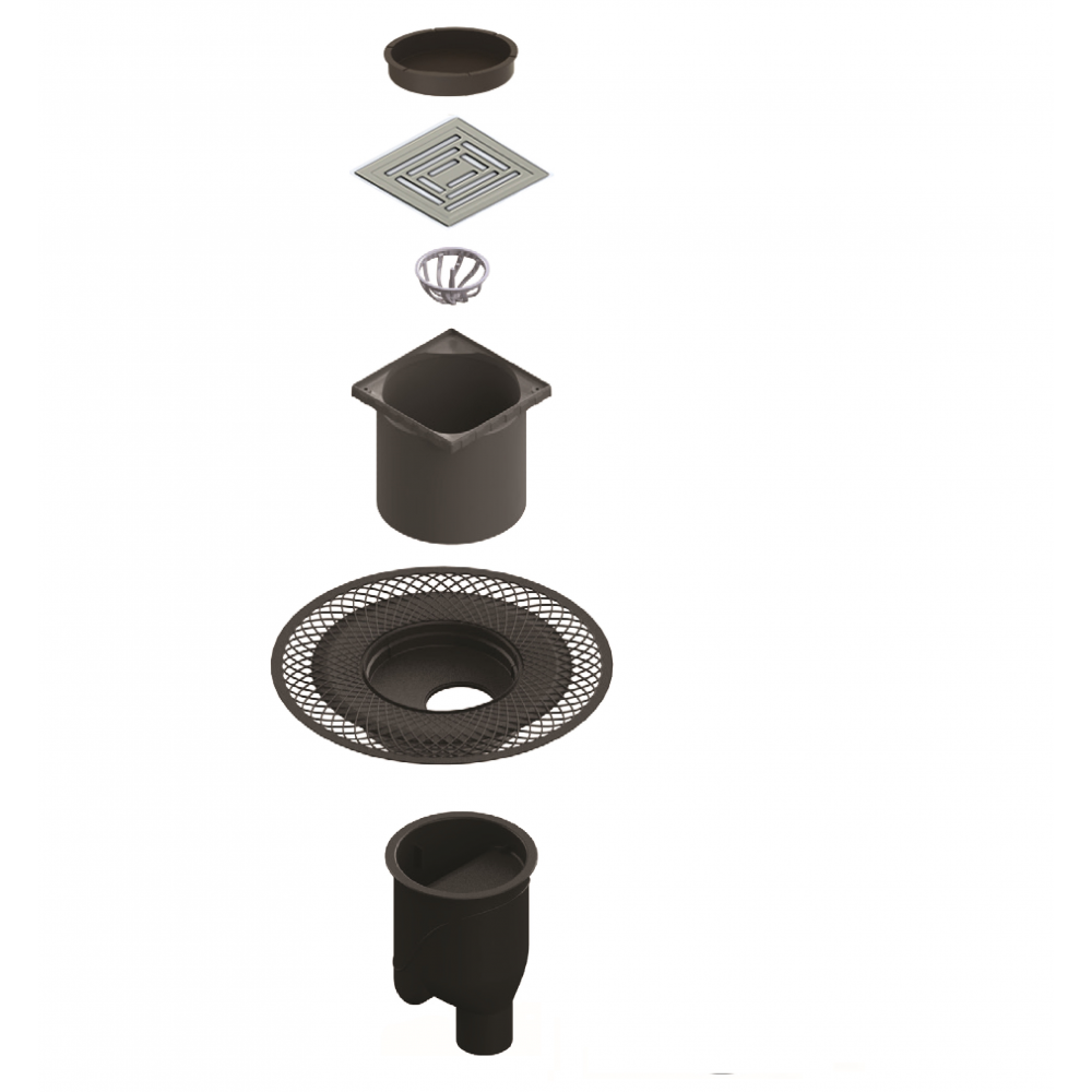 090069 Трап водосток PLATZ Uno 100х100  Berges PLATZ Uno  - Вид №2