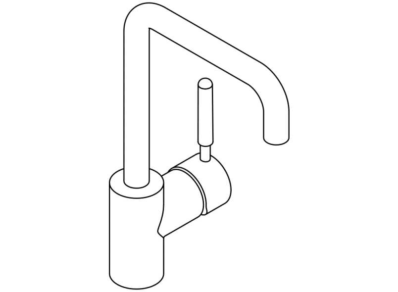 AQ1D12M10640 Однорычажный смеситель для раковины Active+ HEWI Kids - Вид №3