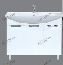 Тумба Лаванда-105 прямая белая с раков.мебельн. Элеганс-1050 MISTY 231253