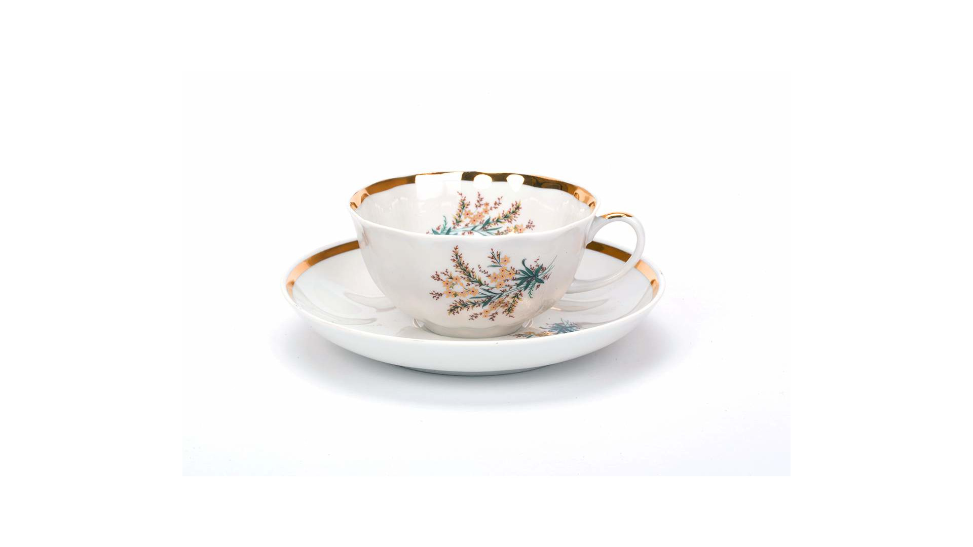 10631338 Дулевский фарфор Сервиз чайный 6/15 "Тюльпан" "Нина" Фарфор  - Вид №1