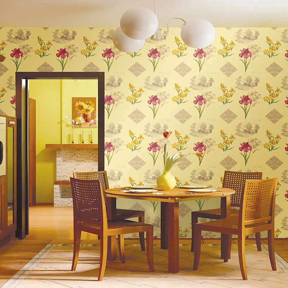 Обои бумажные 0.53х10 м фон жёлтый ER 1274-15 Erismann STLM-2084072 - Вид №2