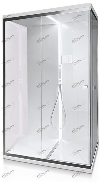 Gruppo Treesse Прямоугольная душевая кабина из стекла с поддоном Sistema doccia sun-id-1354076