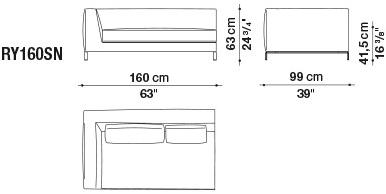 B&B Italia Модульный угловой диван из ткани Ray sun-id-1435354 - Вид №8