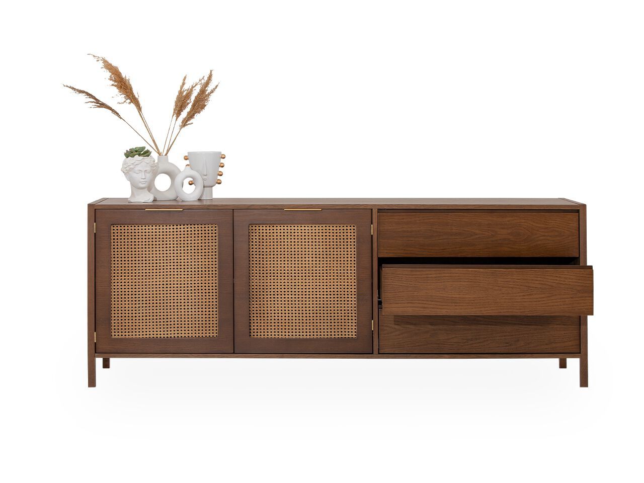 Деревянная и плетеная мебель с распашными дверцами и ящиками NDESIGN глина ARCH-00111339